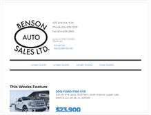 Tablet Screenshot of benson-auto.com